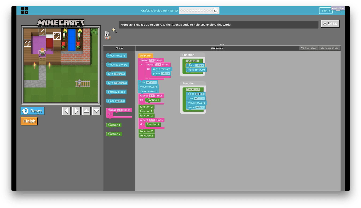 Code Org Minecraft Hero's Journey Level 12, HD Png Download PNG image with a transparent background, free high-resolution download