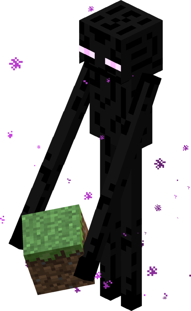 Minecraft_ Enderman_ Holding_ Block