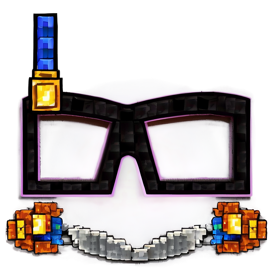 Minecraft Glasses Frame Png 06282024