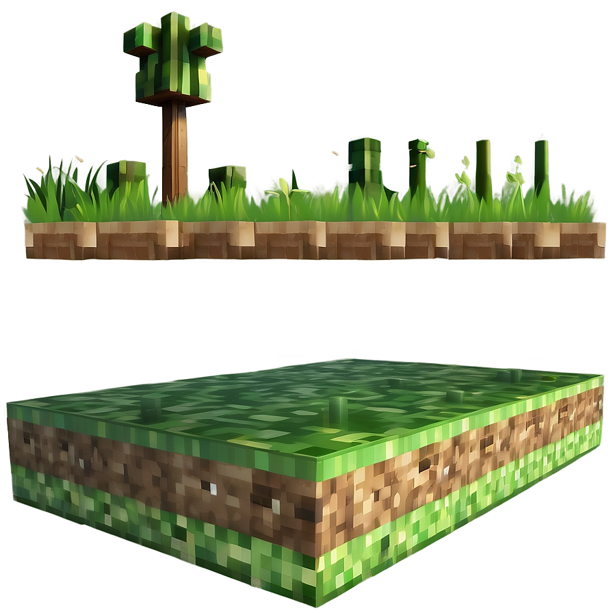 Minecraft Grass Block In Sunlight Png Csf85