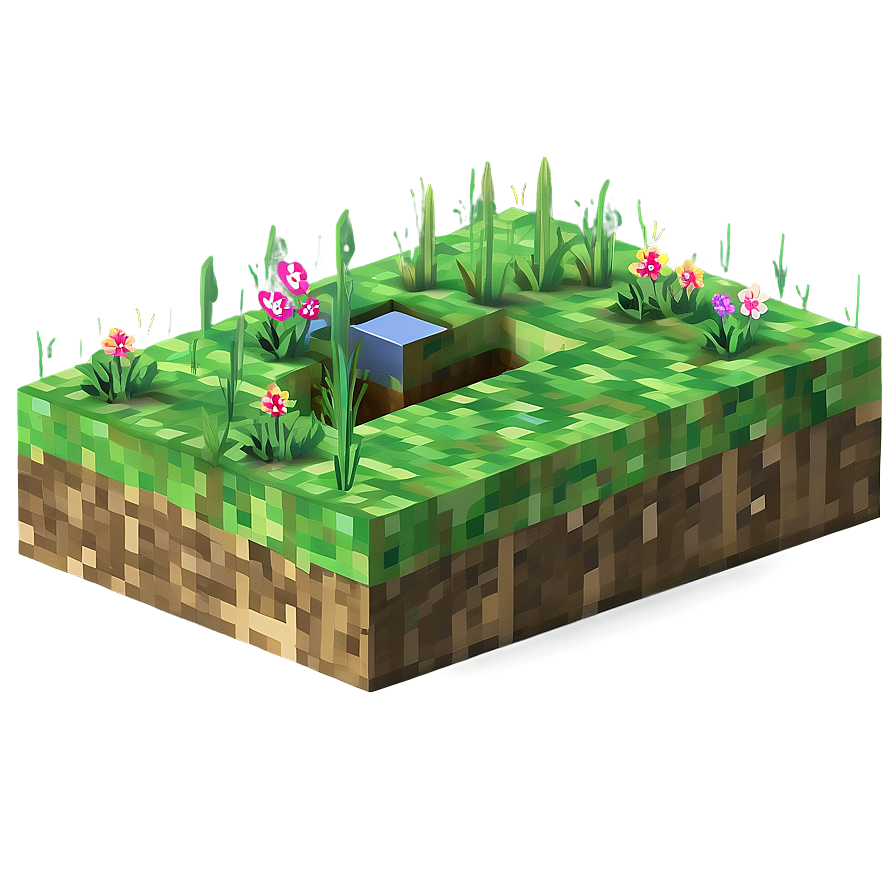 Minecraft Grass Block Isometric Png Kyl1