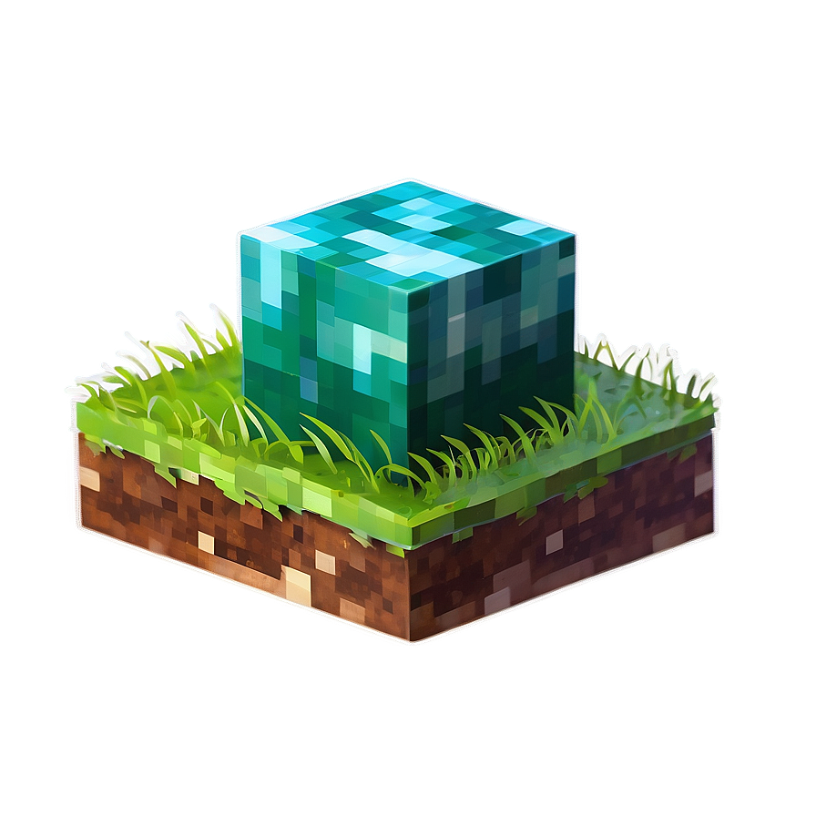 Minecraft Grass Block PNG dsp PNG image with a transparent background, free high-resolution download