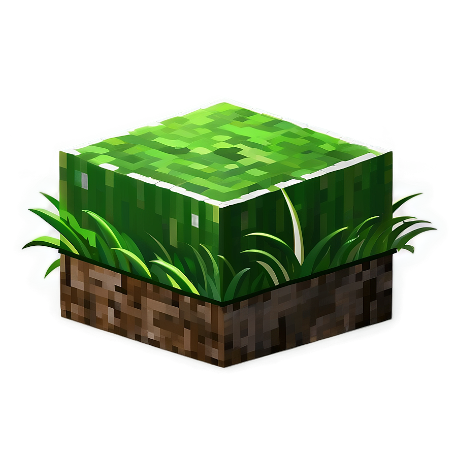 Minecraft Grass Block Reflection Png 06252024