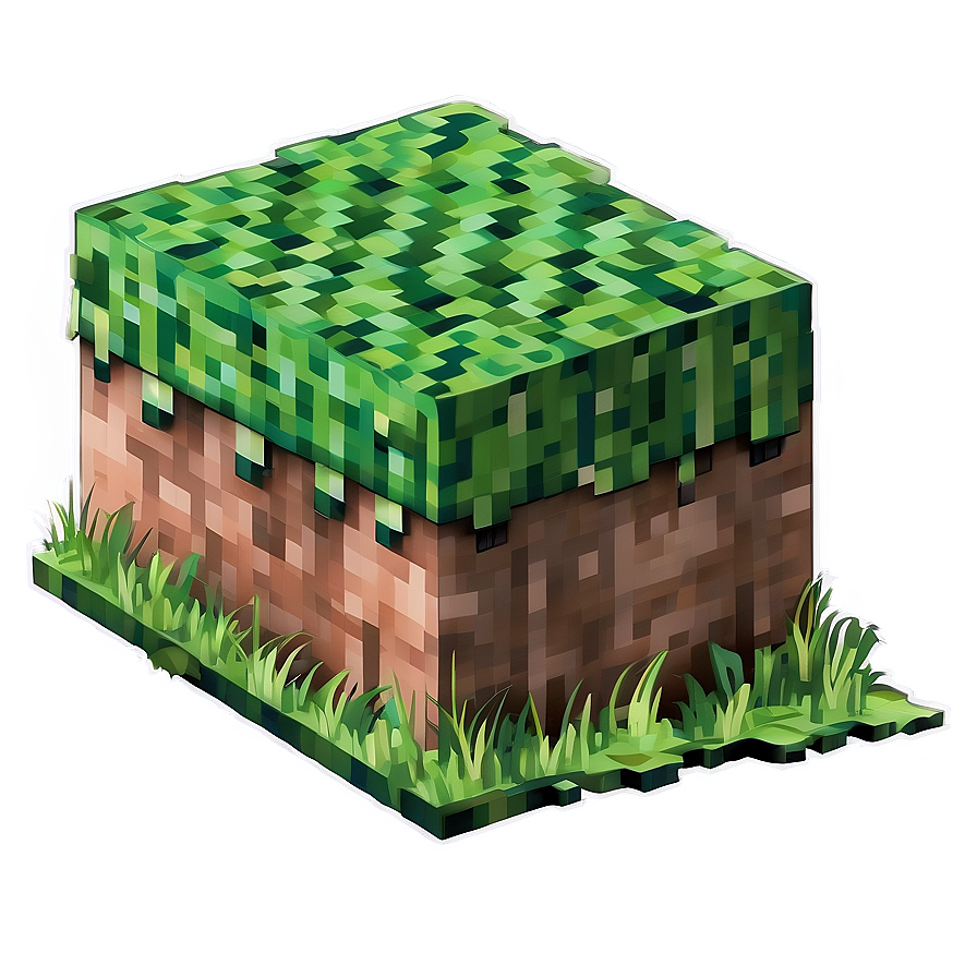 Minecraft Grass Block Vector Png 61