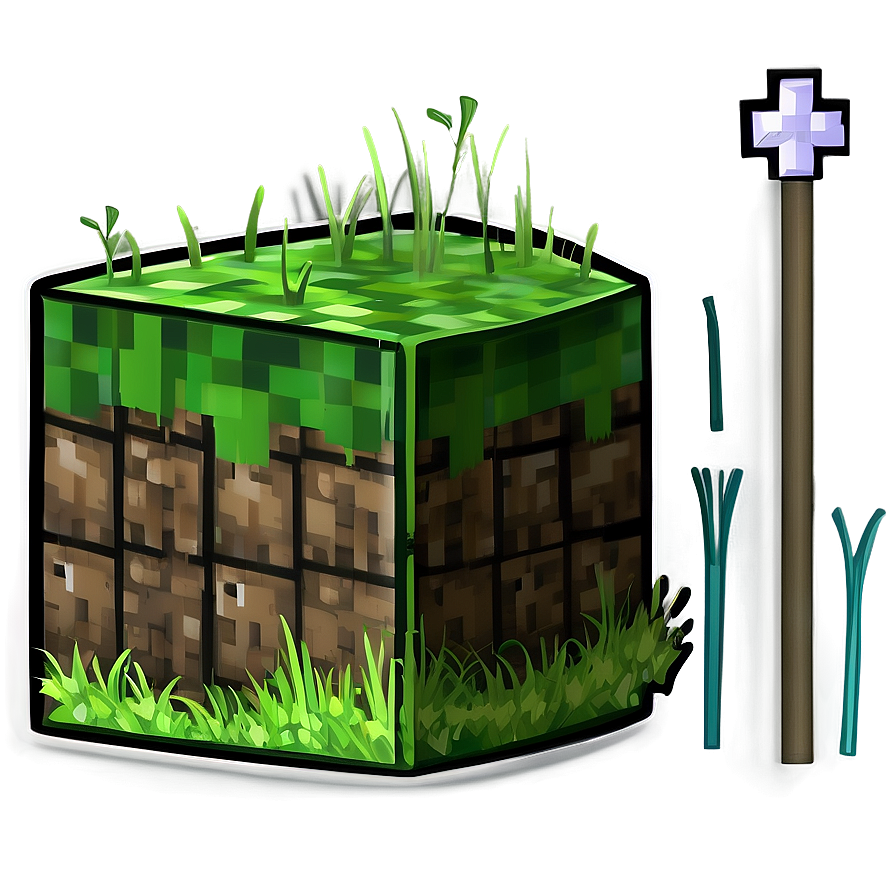 Minecraft Grass Block Vector Png Yso18