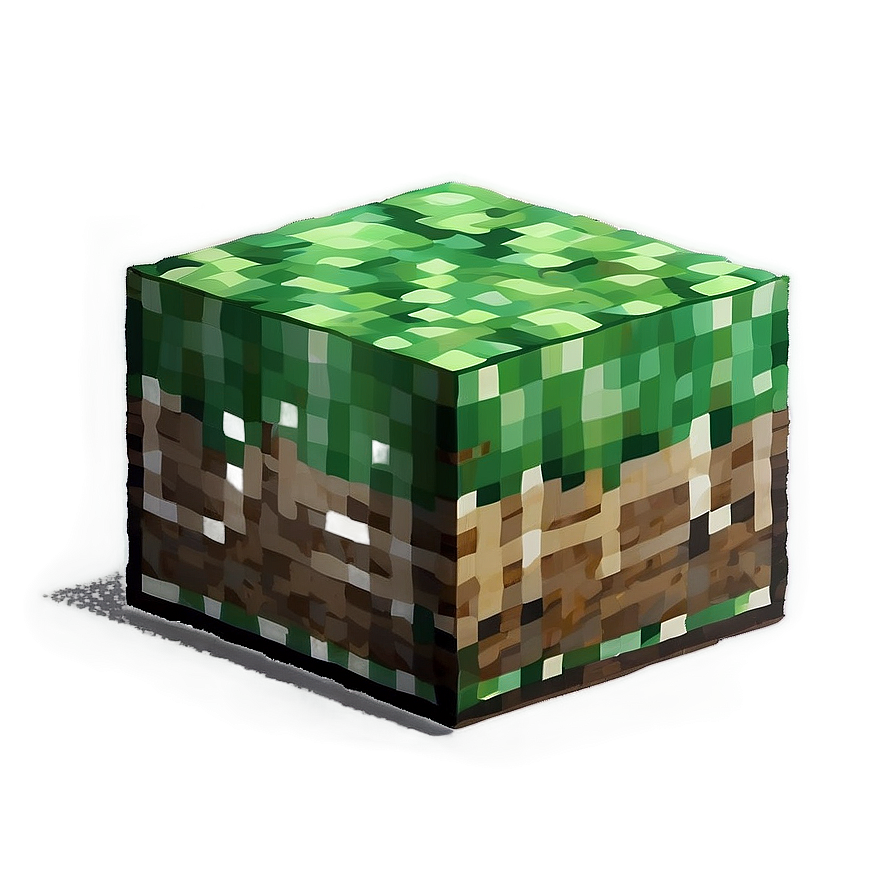 Minecraft Grass Block With Roots Png 06252024