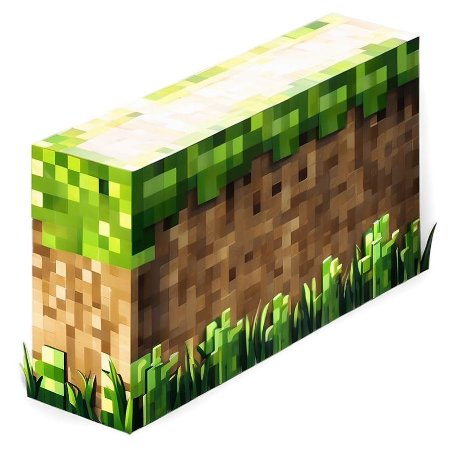 Minecraft Grass Block With Shadow Png Cnq