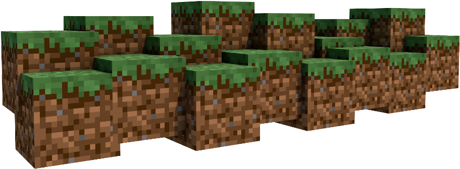 Minecraft Grass Blocks Array