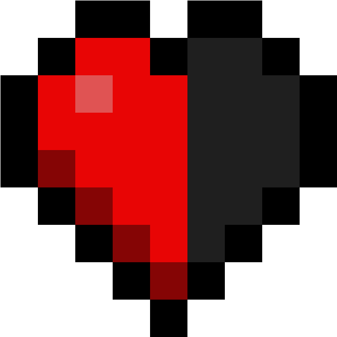 Minecraft Heart Icon Pixel Art