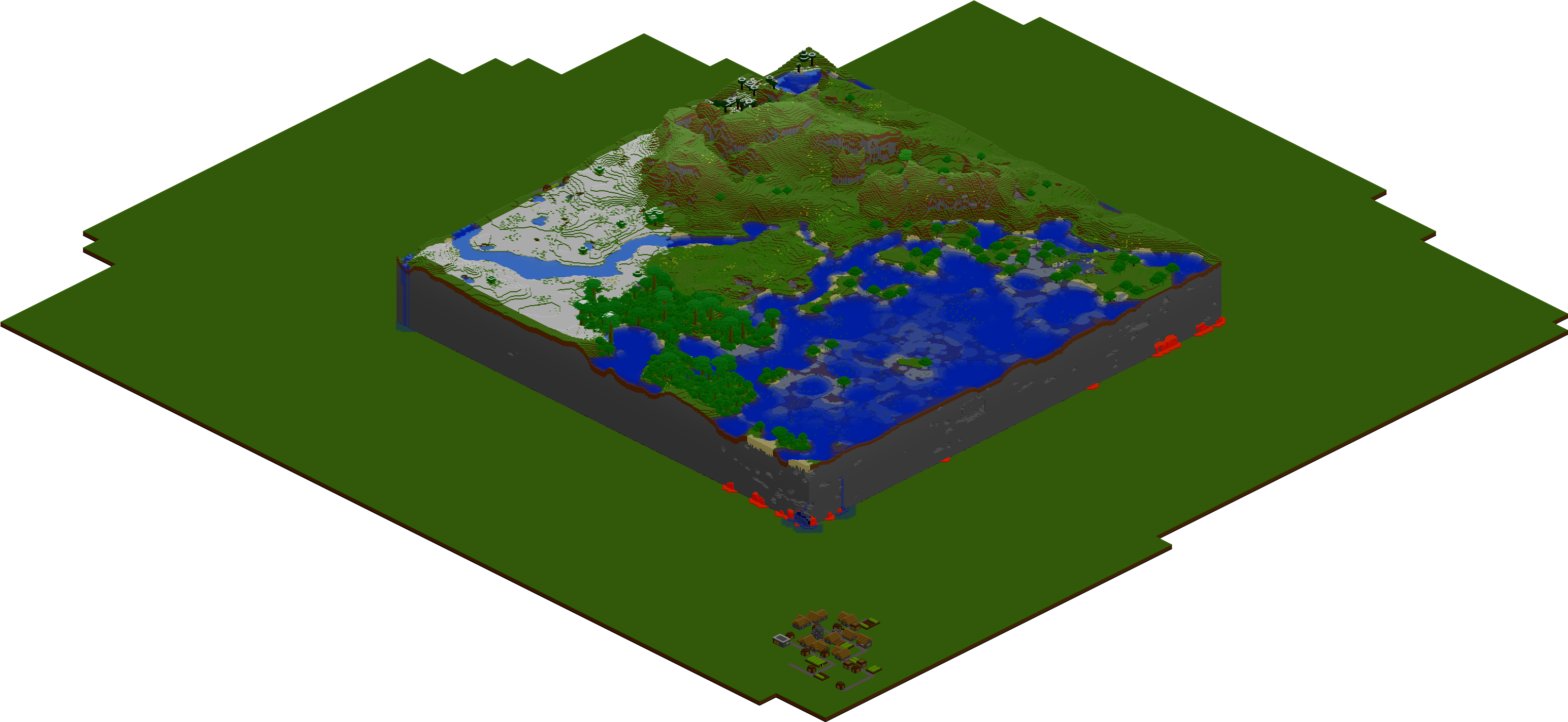 Minecraft_ Isometric_ World_ Render