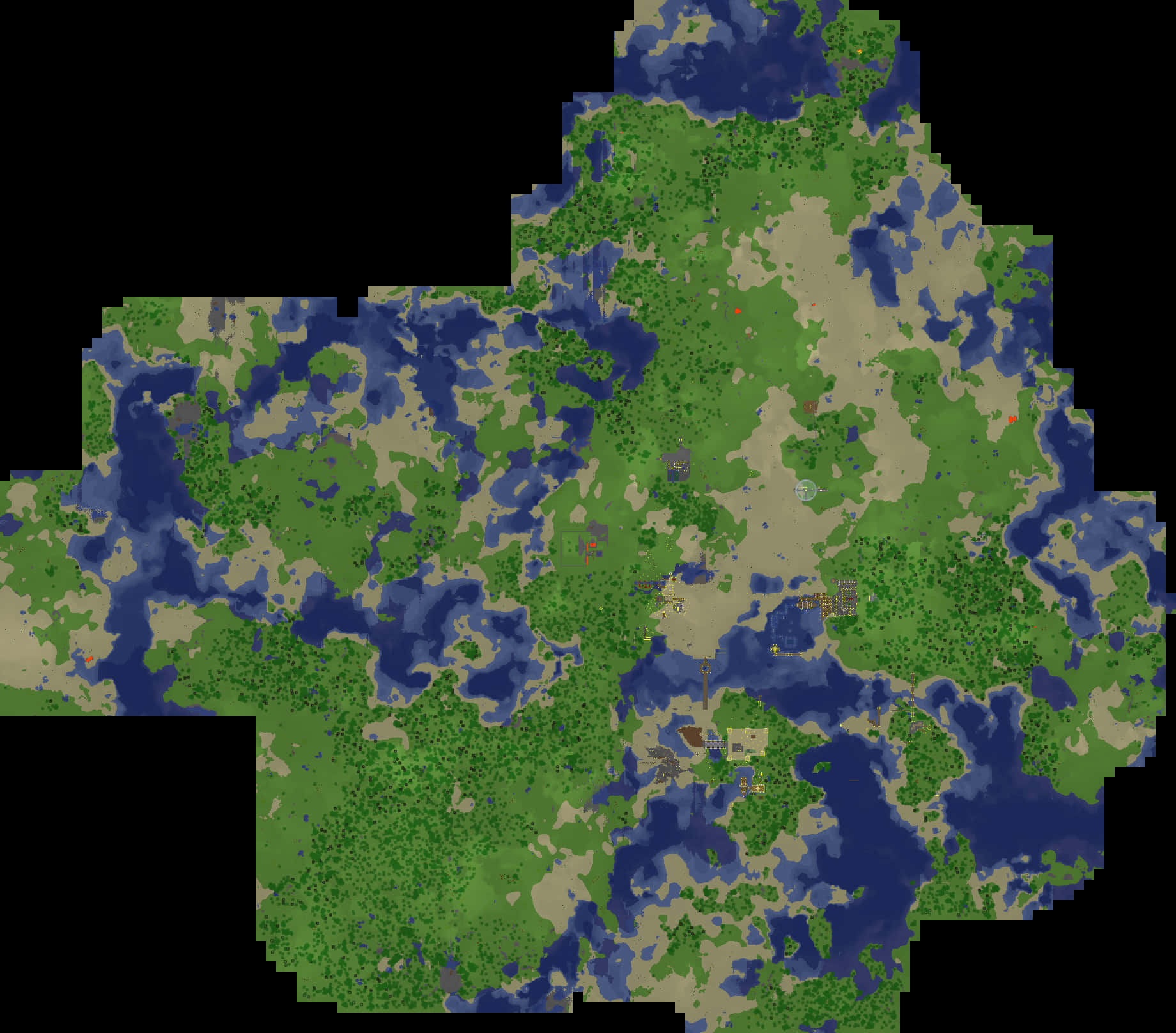 Minecraft_ Overworld_ Map_ Exploration PNG with transparent background