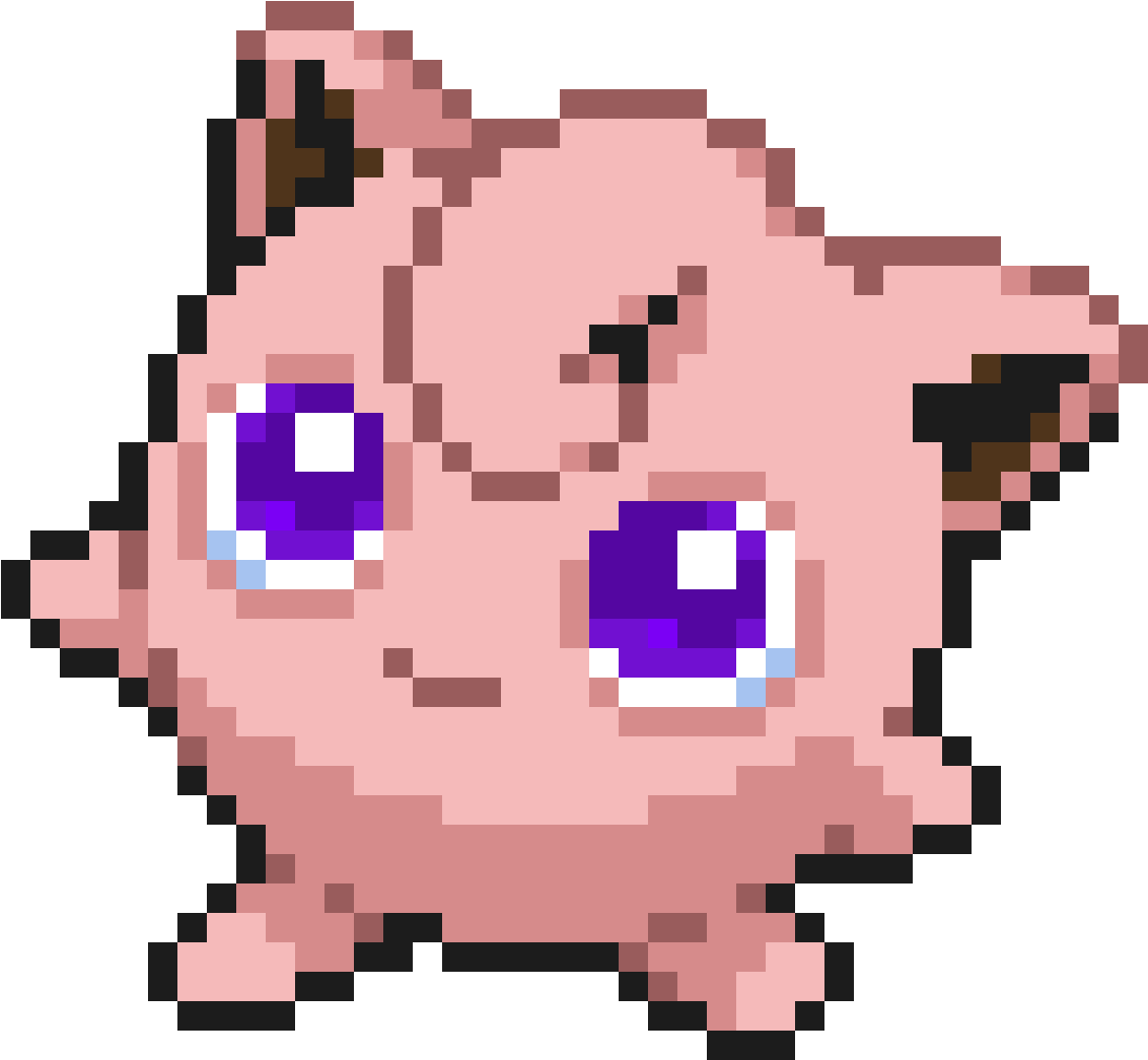Minecraft Pixel Art Jigglypuff , Png Download - Jigglypuff Cross Stitch Pattern, Transparent Png PNG with transparent background