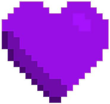 Minecraft_ Purple_ Pixel_ Heart