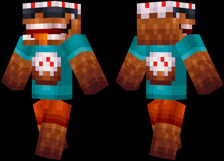 Minecraft Skin Cake Head Character