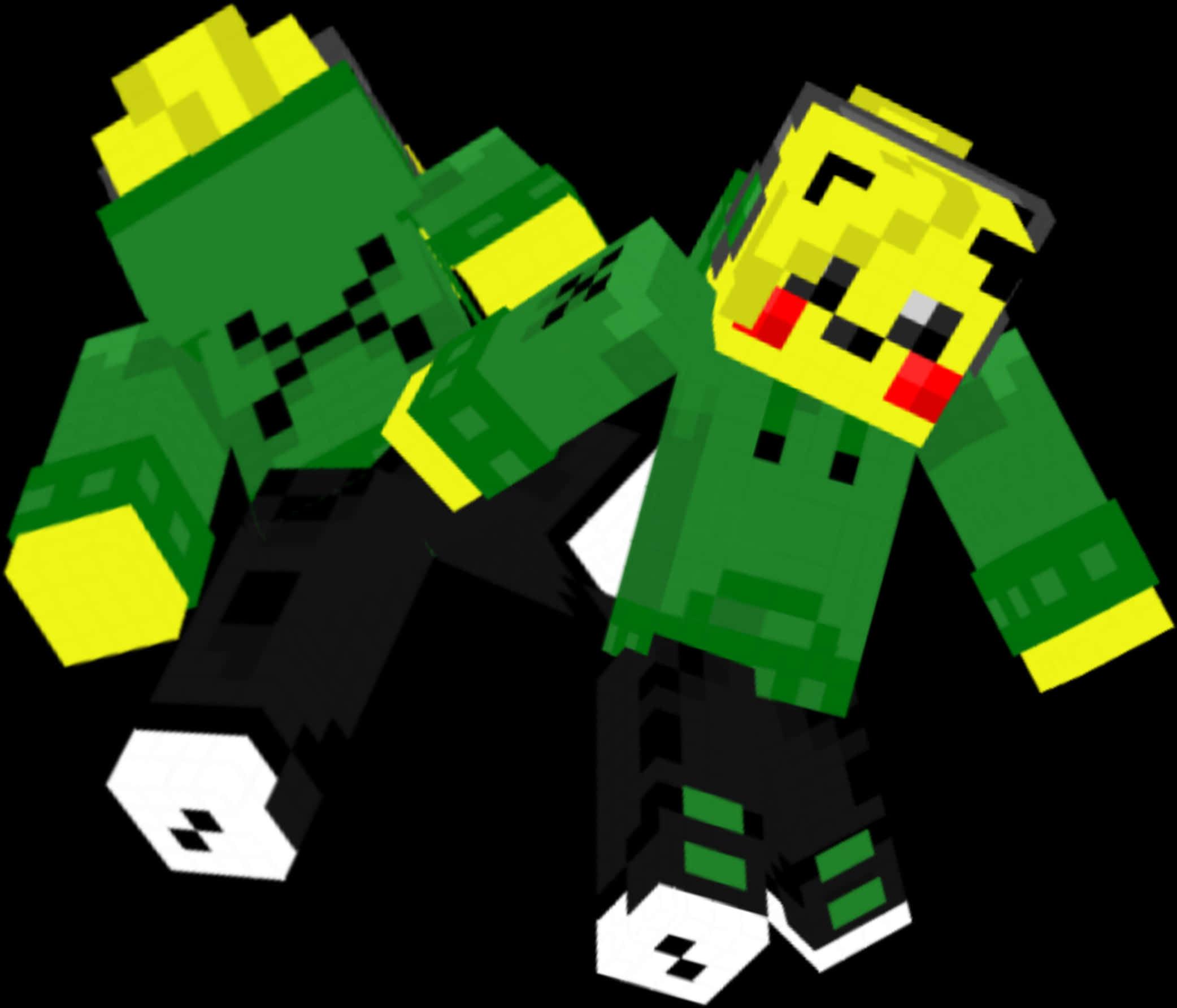 Minecraft_ Skin_ Green_ Pixel_ Characters