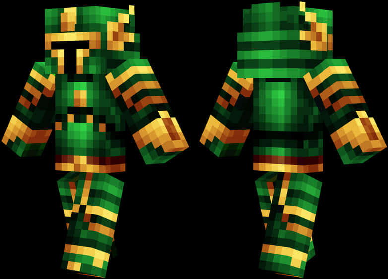 Minecraft_ Skin_ Green_ Warrior