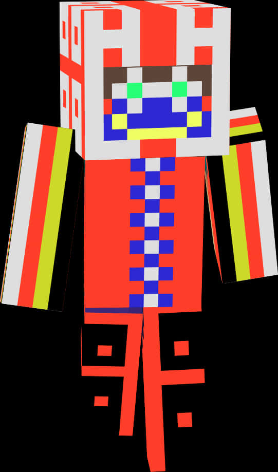 Minecraft Skin Red Robot