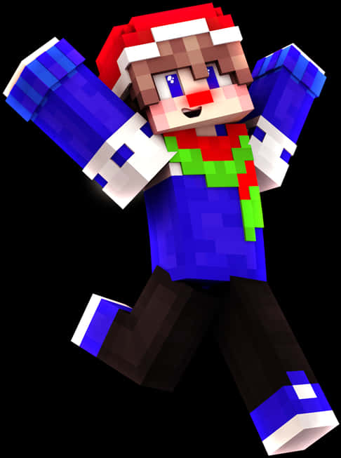 Minecraft Skin Santa Hat Character