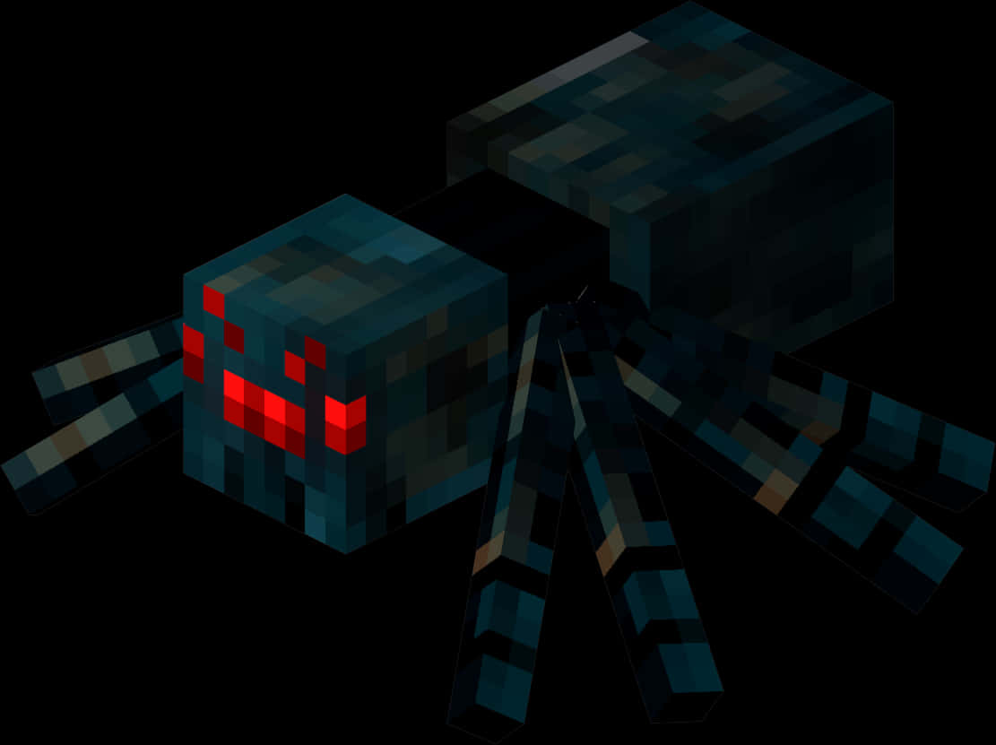 Minecraft_ Spider_ In_ Darkness PNG with transparent background