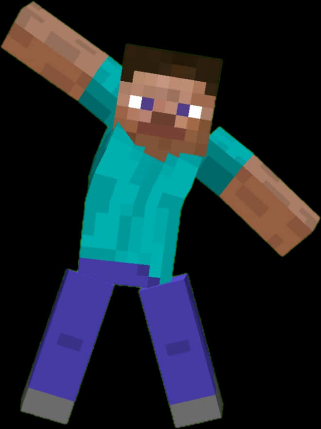 Minecraft_ Steve_ Character_ Pose