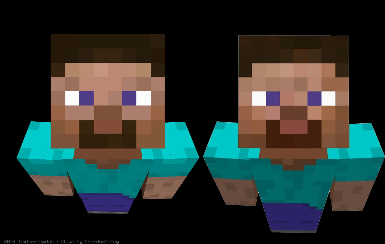 Minecraft_ Steve_ Dual_ Portraits