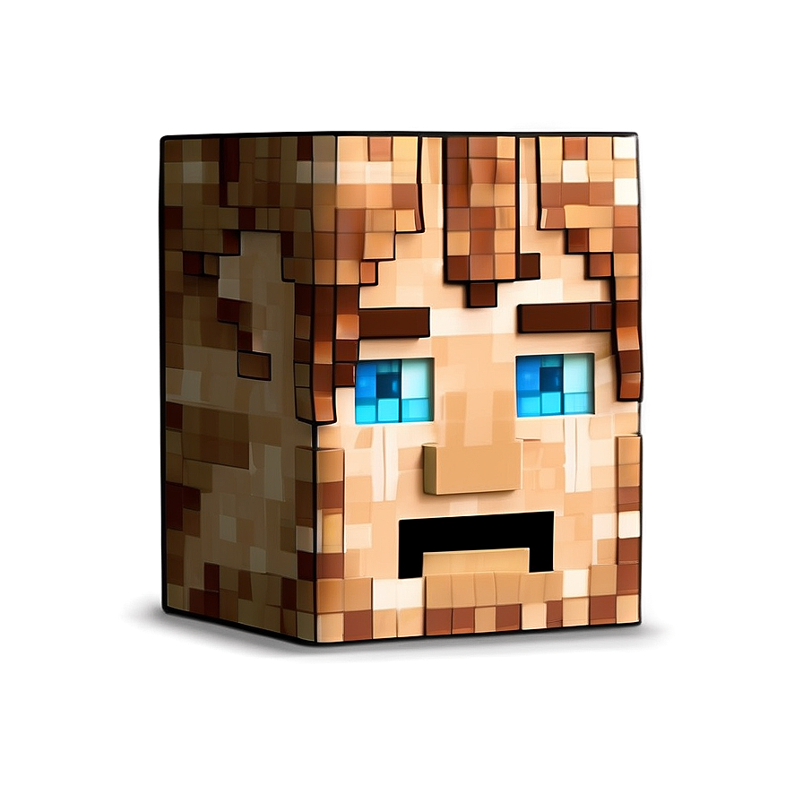 Minecraft Steve Head Cutout Png 06282024