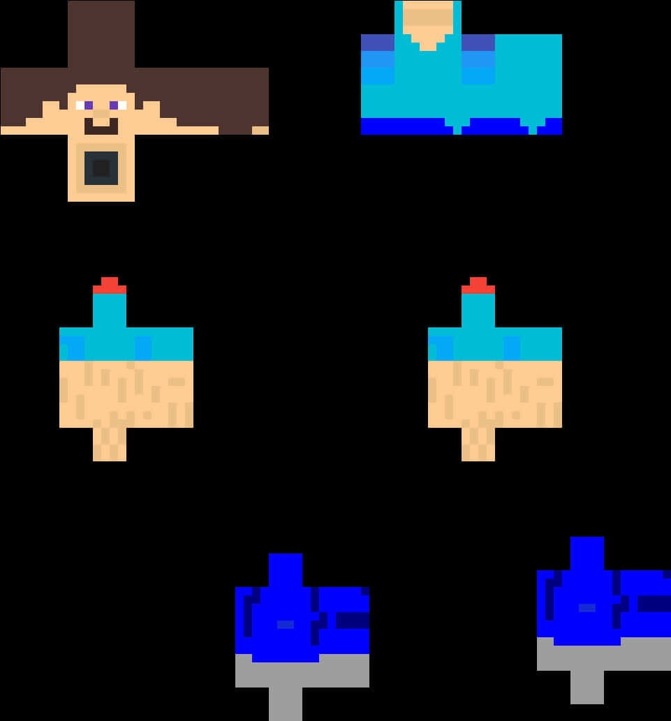 Minecraft Steve Skin Components