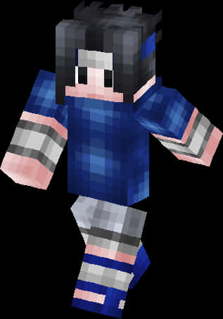 Minecraft Style Sasuke Character