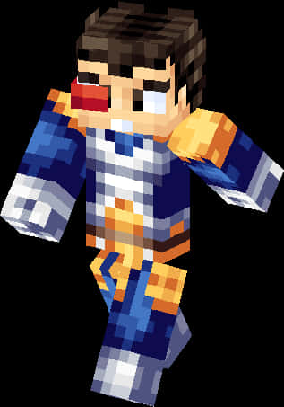 Minecraft Style Vegeta Character