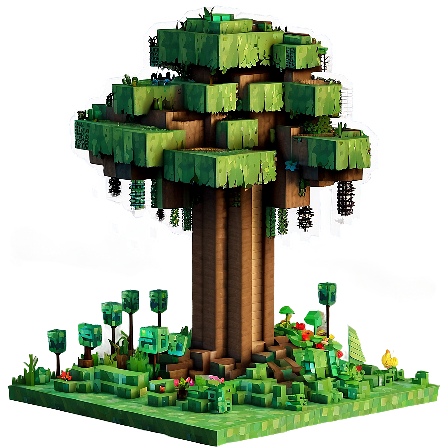 Minecraft Tree With House Png 06122024