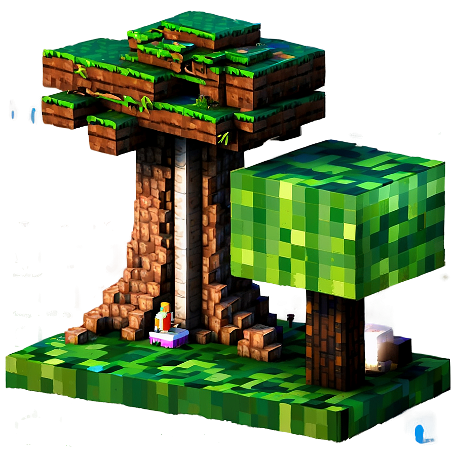 Minecraft Tree With House Png 55