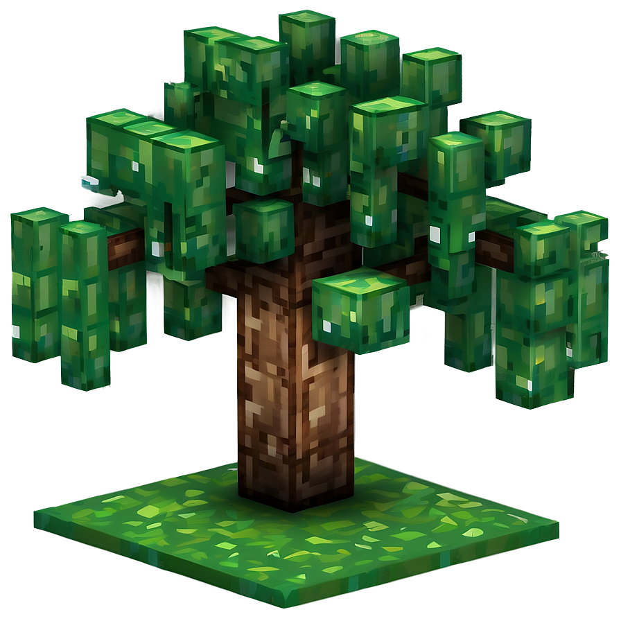 Minecraft Tree With Vines Png Yyh