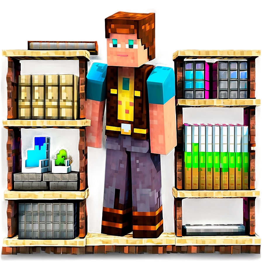 Minecraft Villager In Library Png Roe