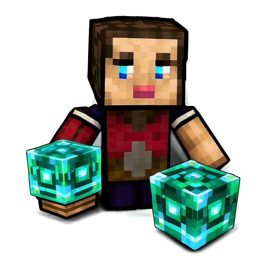 Minecraft Villager With Emeralds Png 06202024