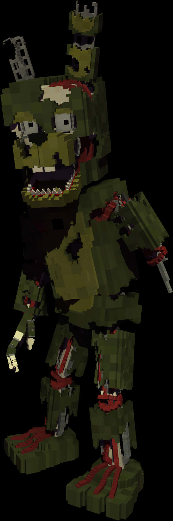 Minecraft_ Zombie_ Giant_ Render PNG with transparent background