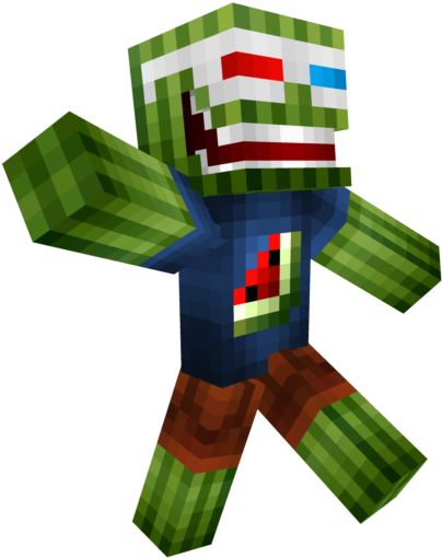 Cool Melon Minecraft Skin, HD Png Download PNG image with a transparent background, free high-resolution download