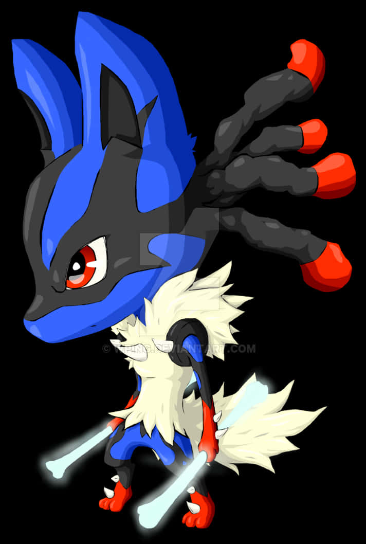 Mini Lucario Mega By Wping-d8vznrd, HD Png Download PNG with transparent background