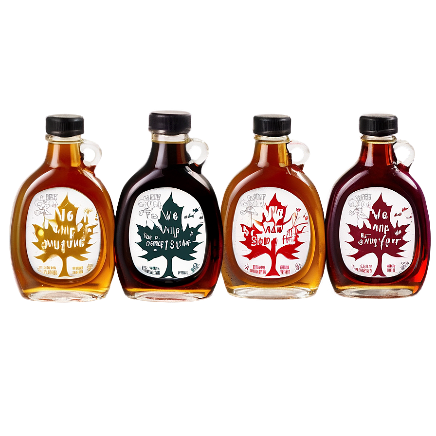 Mini Maple Syrup Bottles PNG 06212024 896x896 PNG image with a transparent background, free high-resolution download