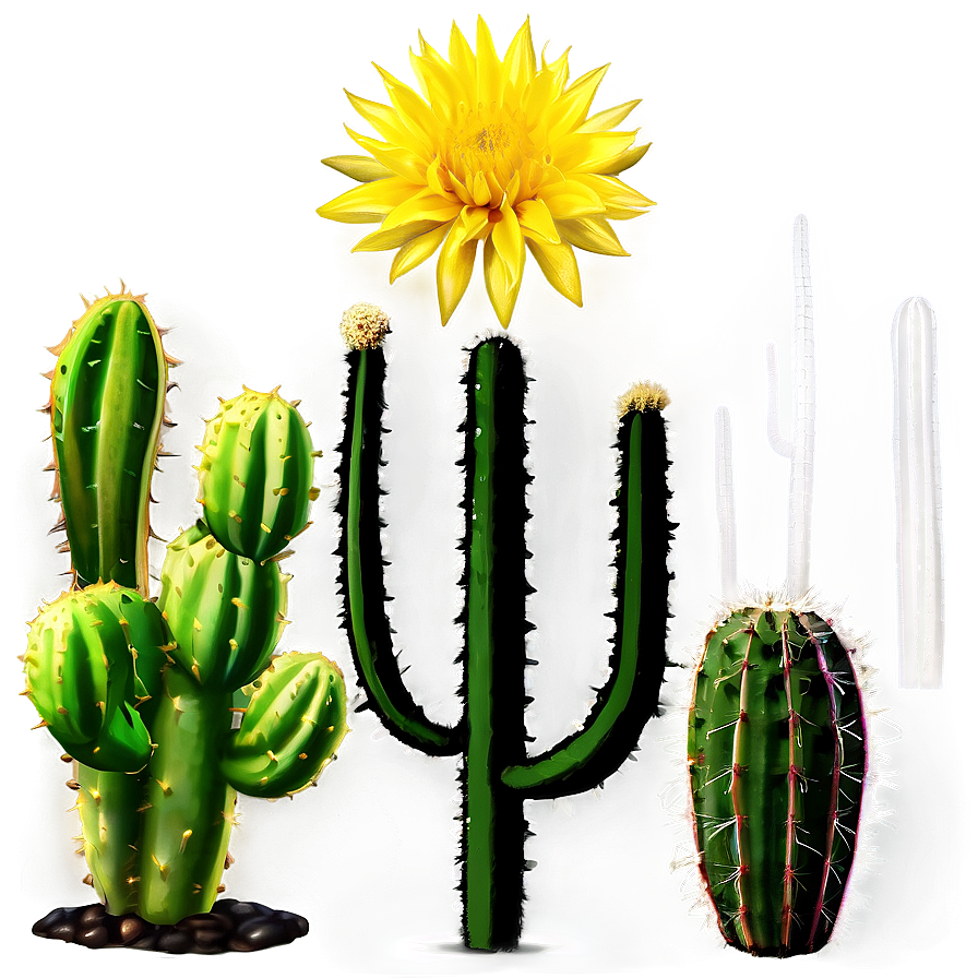 Miniature Cactus Collection Png 44