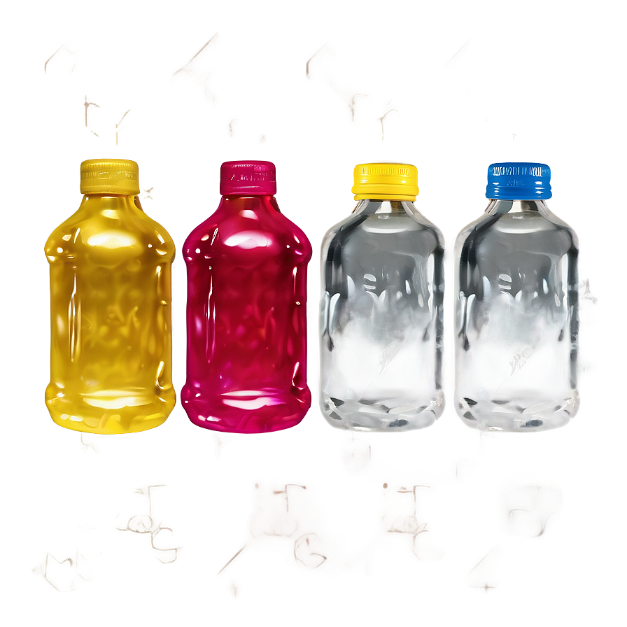 Miniature Plastic Bottle Set Png 26