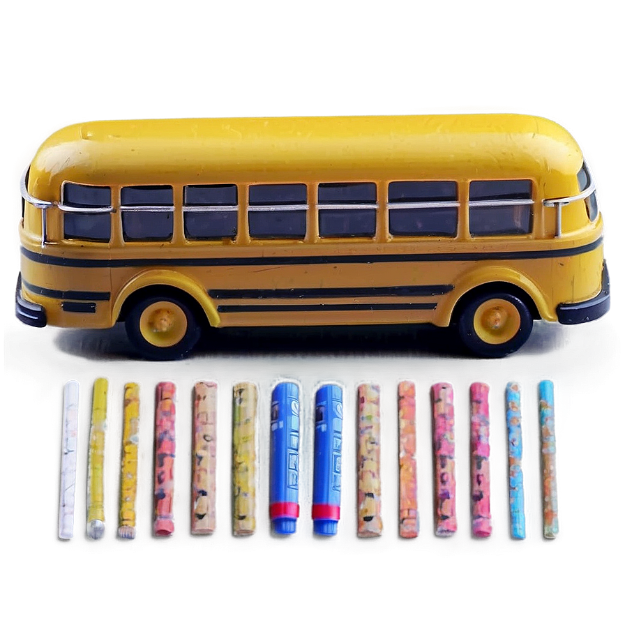 Miniature School Bus Toy Png Jge50