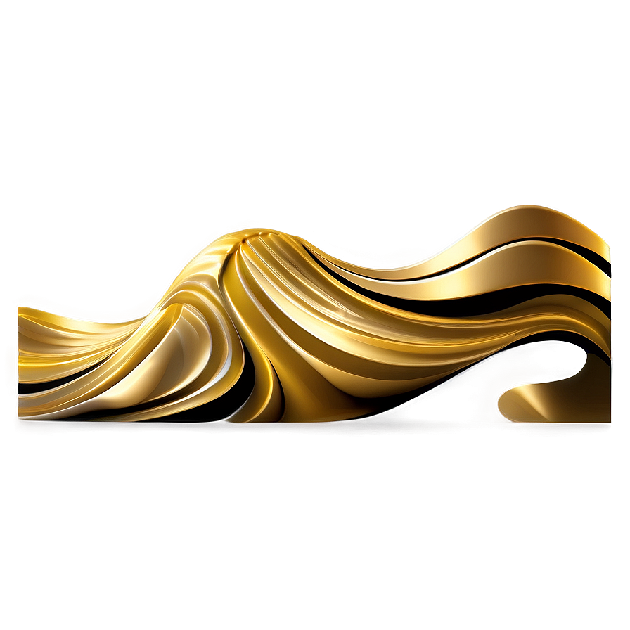 Minimal Gold Wave Png 06262024