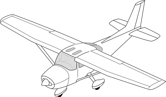 Minimalist Airplane Design PNG with transparent background