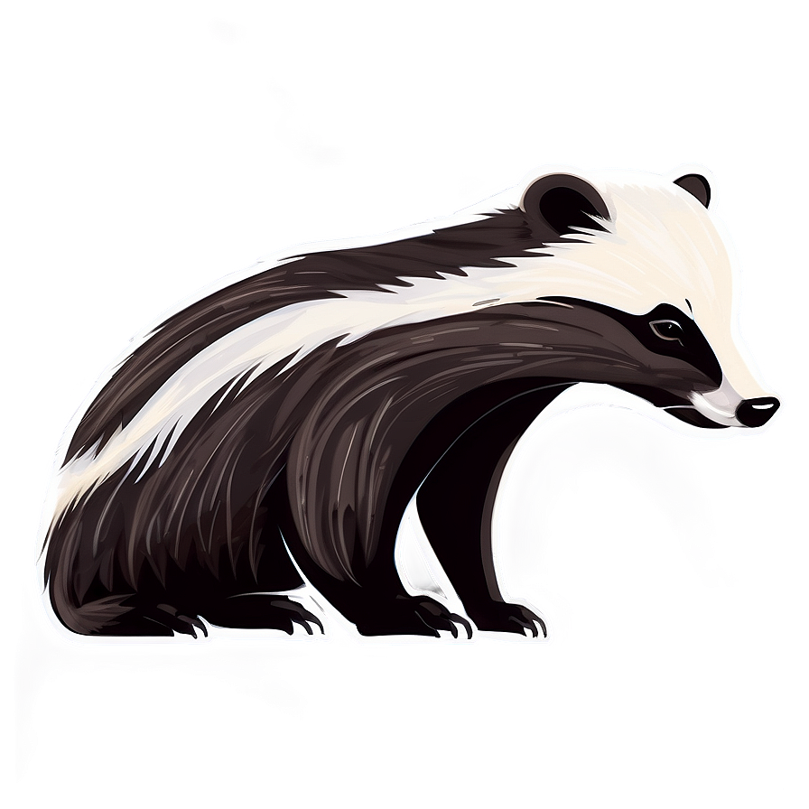 Minimalist Badger Icon Png 12