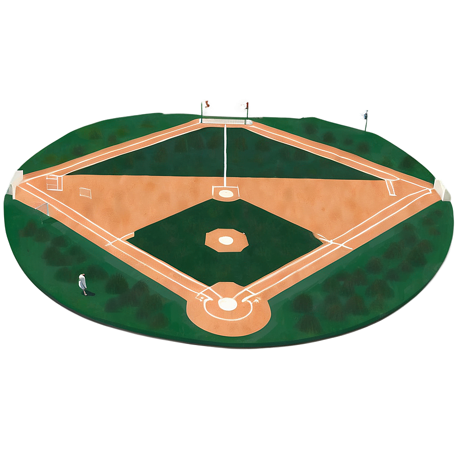 Minimalist Baseball Diamond Drawing Png 06132024