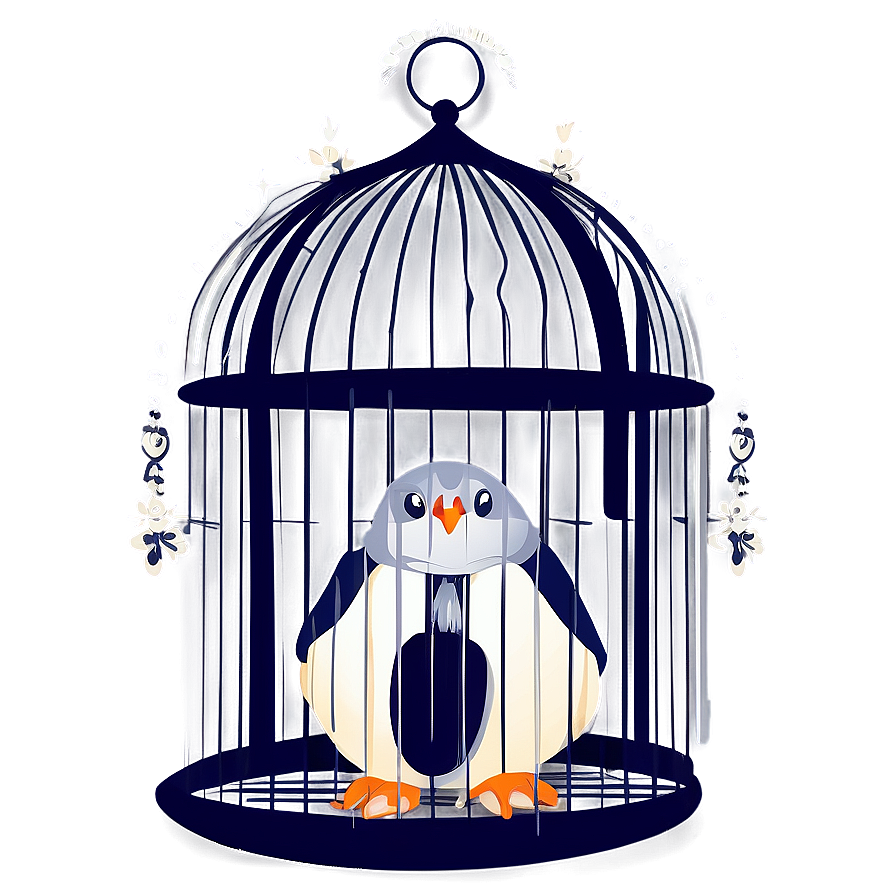 Minimalist Birdcage Design PNG flu1 PNG image with a transparent background, free high-resolution download