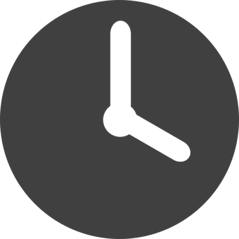 Minimalist Black Clock Face