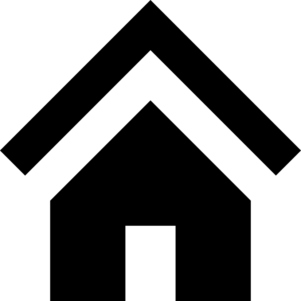 Minimalist Black House Icon PNG with transparent background
