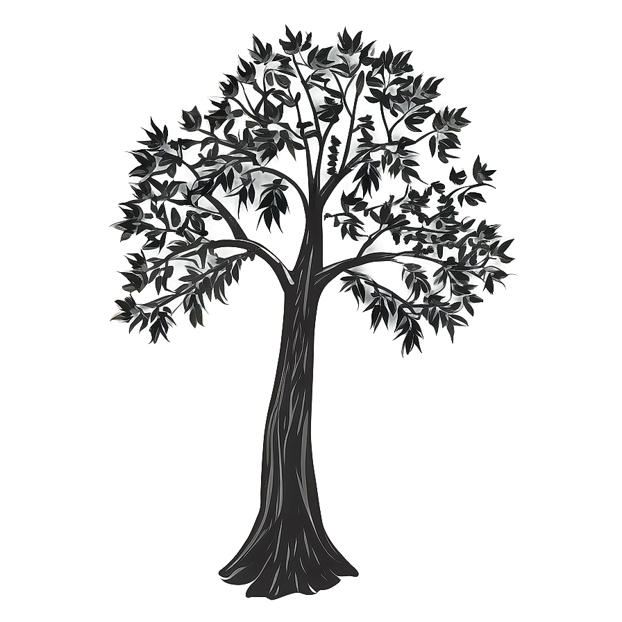 Minimalist Black Tree Png Sxe87