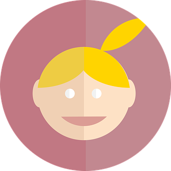 Minimalist Blonde Character Icon PNG with transparent background